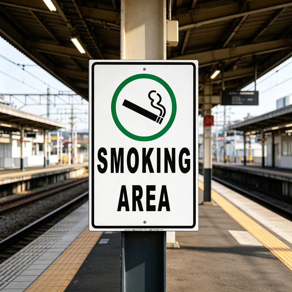 安全標識：喫煙・電子タバコ使用可。指定区域。店舗内のみ。壁掛 - Vaping Store のレビューと価格